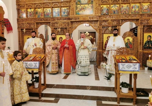 Preasfințitul Părinte Varlaam Ploieșteanul la Hramul parohiei „Sfinții Arhangheli Mihail și Gavriil și Sfânta Eugenia” din Lyon